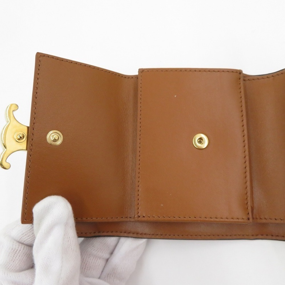 Celine Wallet Triomphe Flap Trifold Brown - Picture 13 of 15